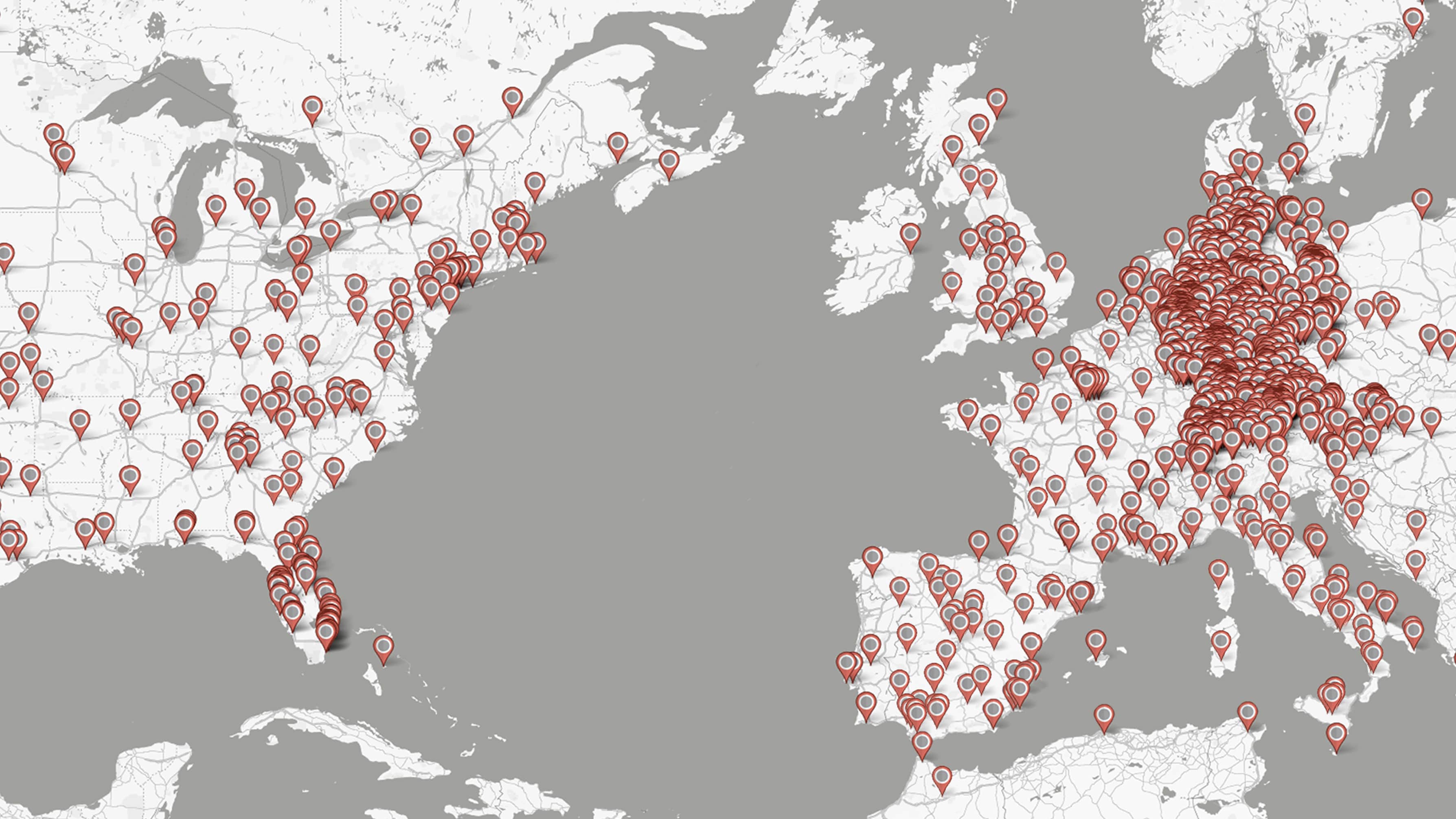 Visualisierung der Pilotenstandorte von FairFleet auf einer Karte